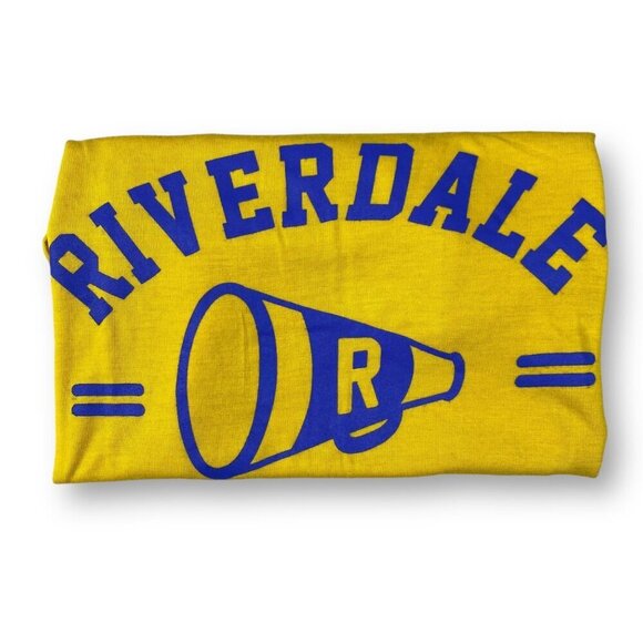 Archie Comics Riverdale Shirt Girls Sz S 6/6X Yellow Graphic Print Cropped Tee - Picture 2 of 7